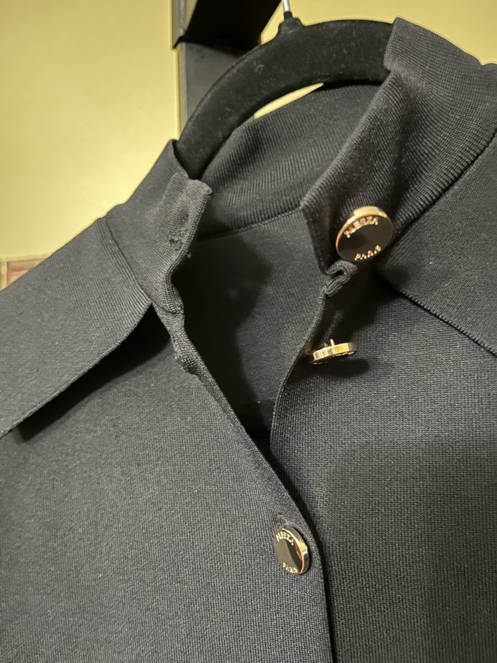 New Aleeza Paris Black Knit Button-Down Cardigan – Size S (Sample) - Picture 4 of 4